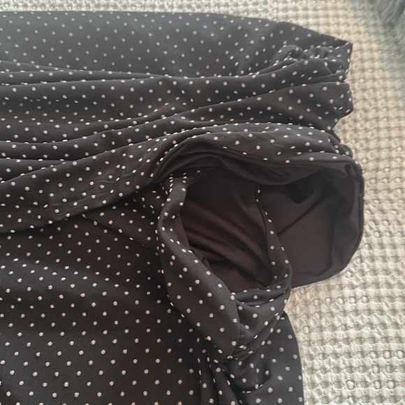 Maeve Off Shoulder Polka Dot Mesh Top - Picture 4 of 8